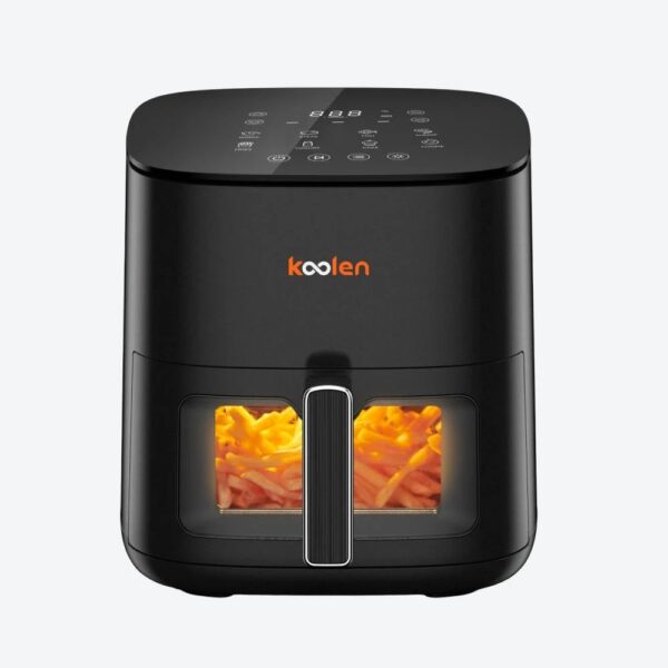 قلاية هوائية حجم عائلي 7 لتر - قوة 1800 واط مع نافذة شفافة وشاشة رقمية | 8 برامج طهي صحي