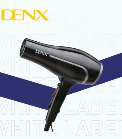 Electric hair dryer Denex DX1384 with a power of 2400 W in black.