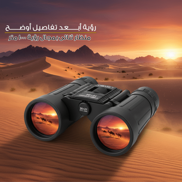 Binoculars ثنائي\text{COMET } 20\times 21$ black color with a storage case