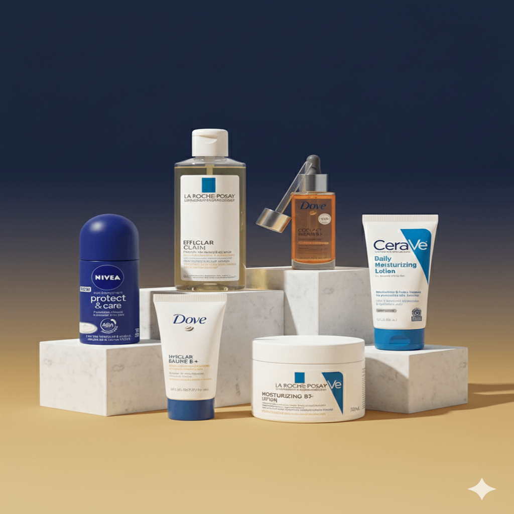 مجموعة منتجات عناية شخصية كريمات ولوشنات وسيرومات من Crew Fiften.